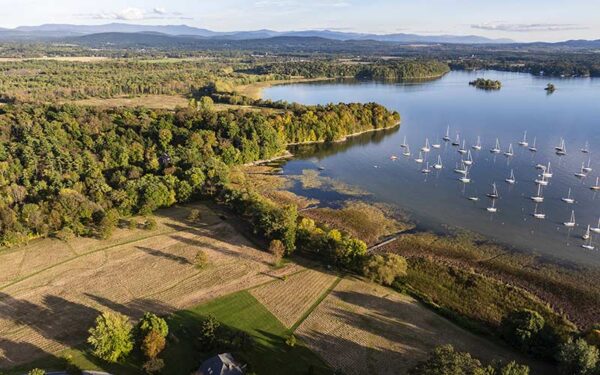 A farm on Lake Champlain